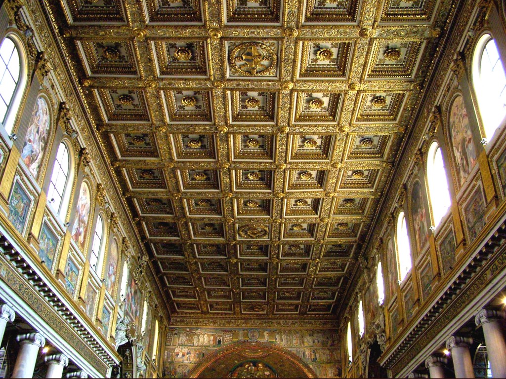Kazettás mennyzet Rómában - Santa Maria Maggiore bazilika